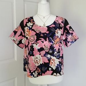 NWT Sugar + Lips Floral Blouse Size L